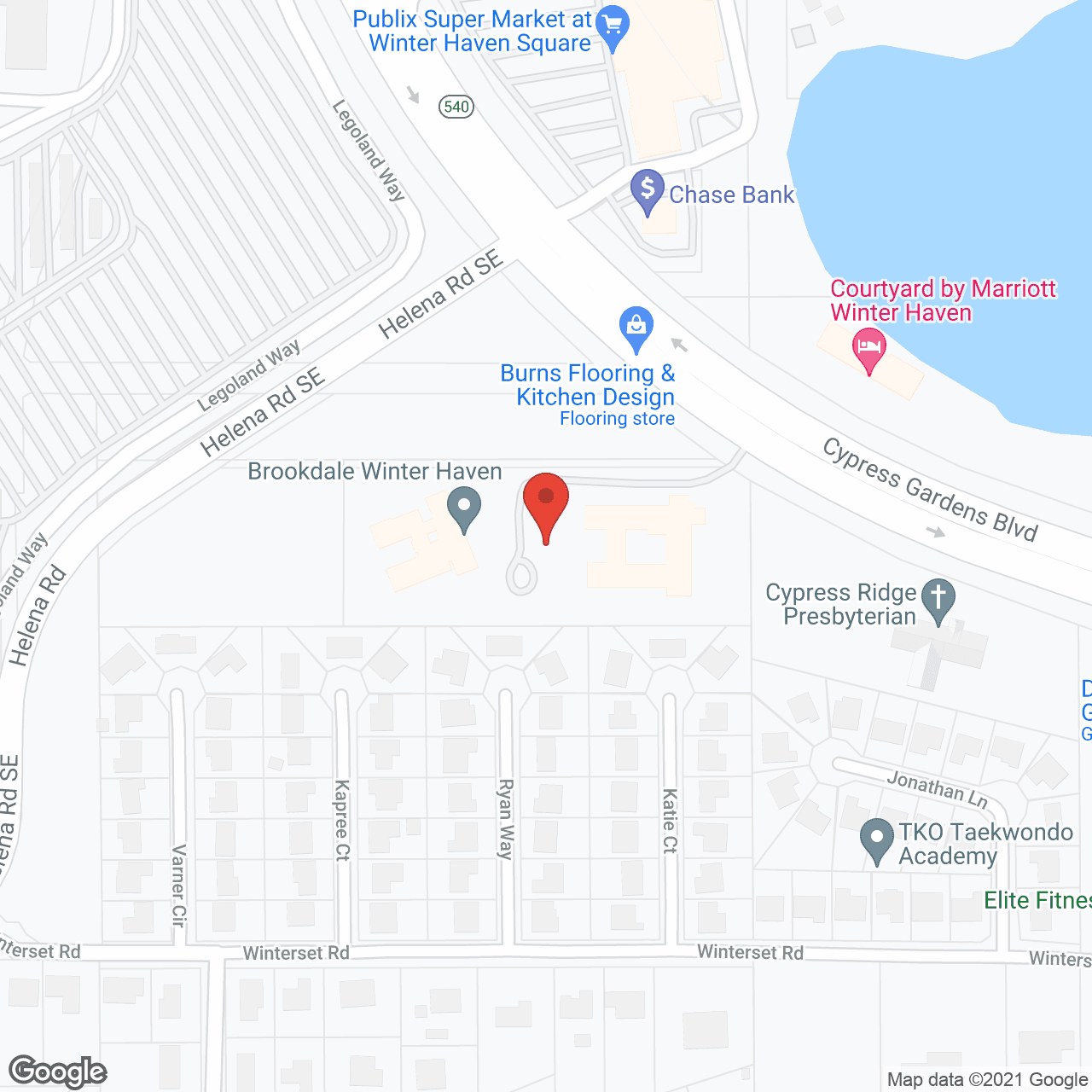 Brookdale Winter Haven MC in google map