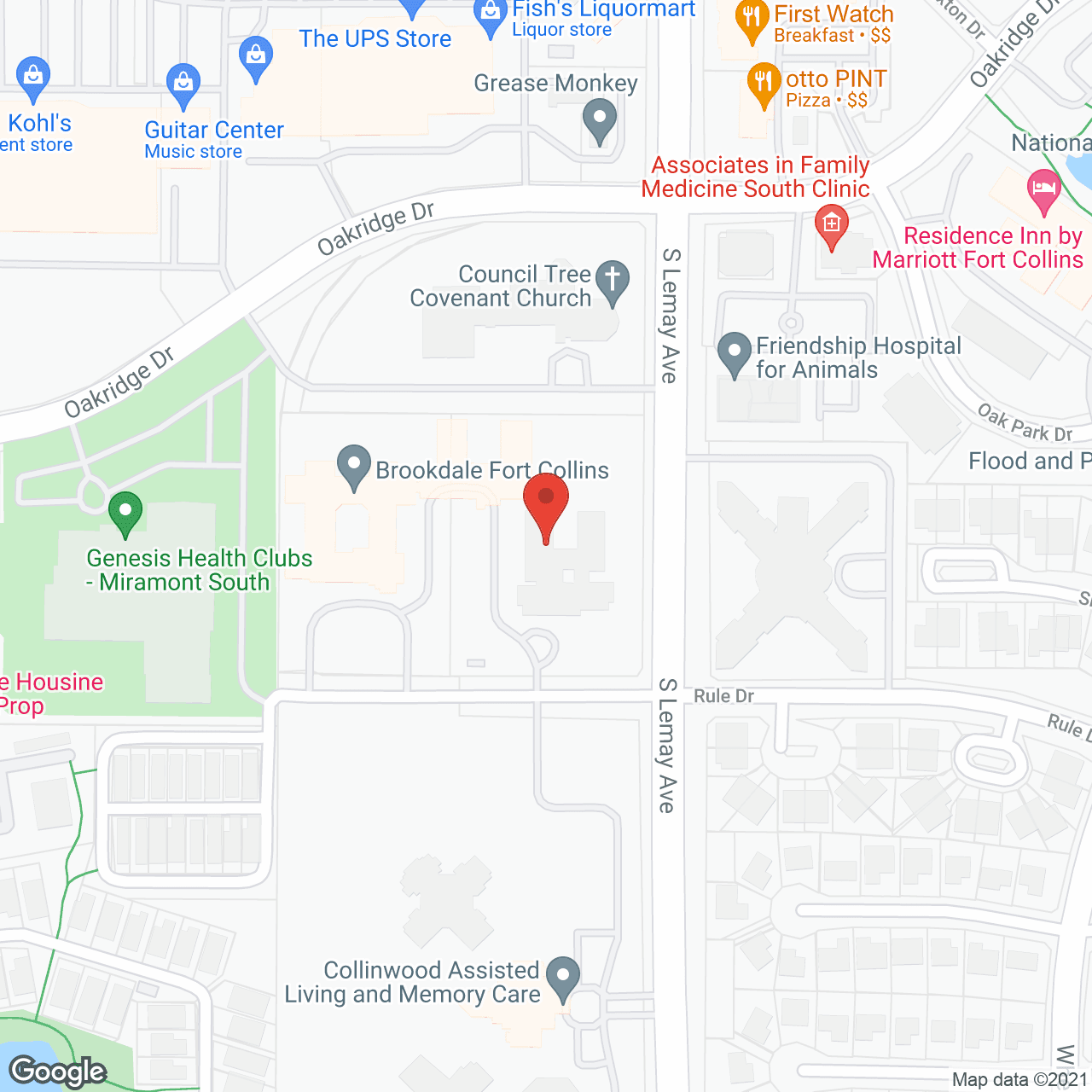 Brookdale Fort Collins Memory Care in google map