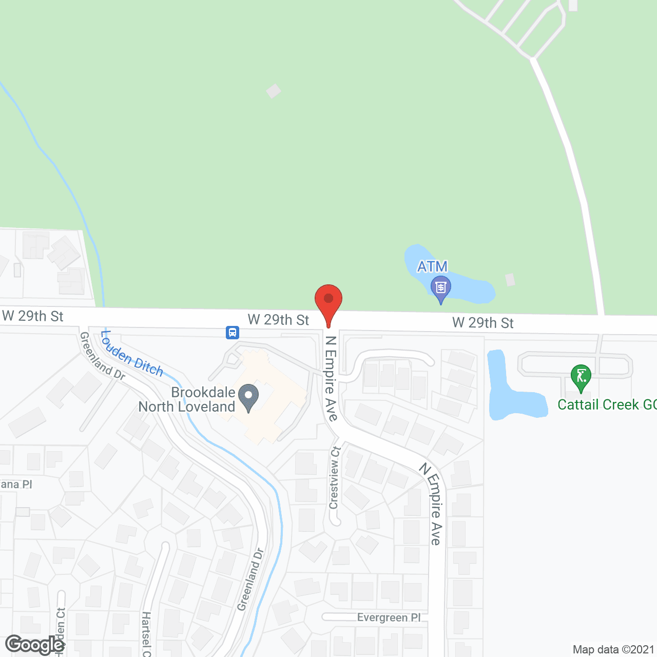 Brookdale North Loveland in google map