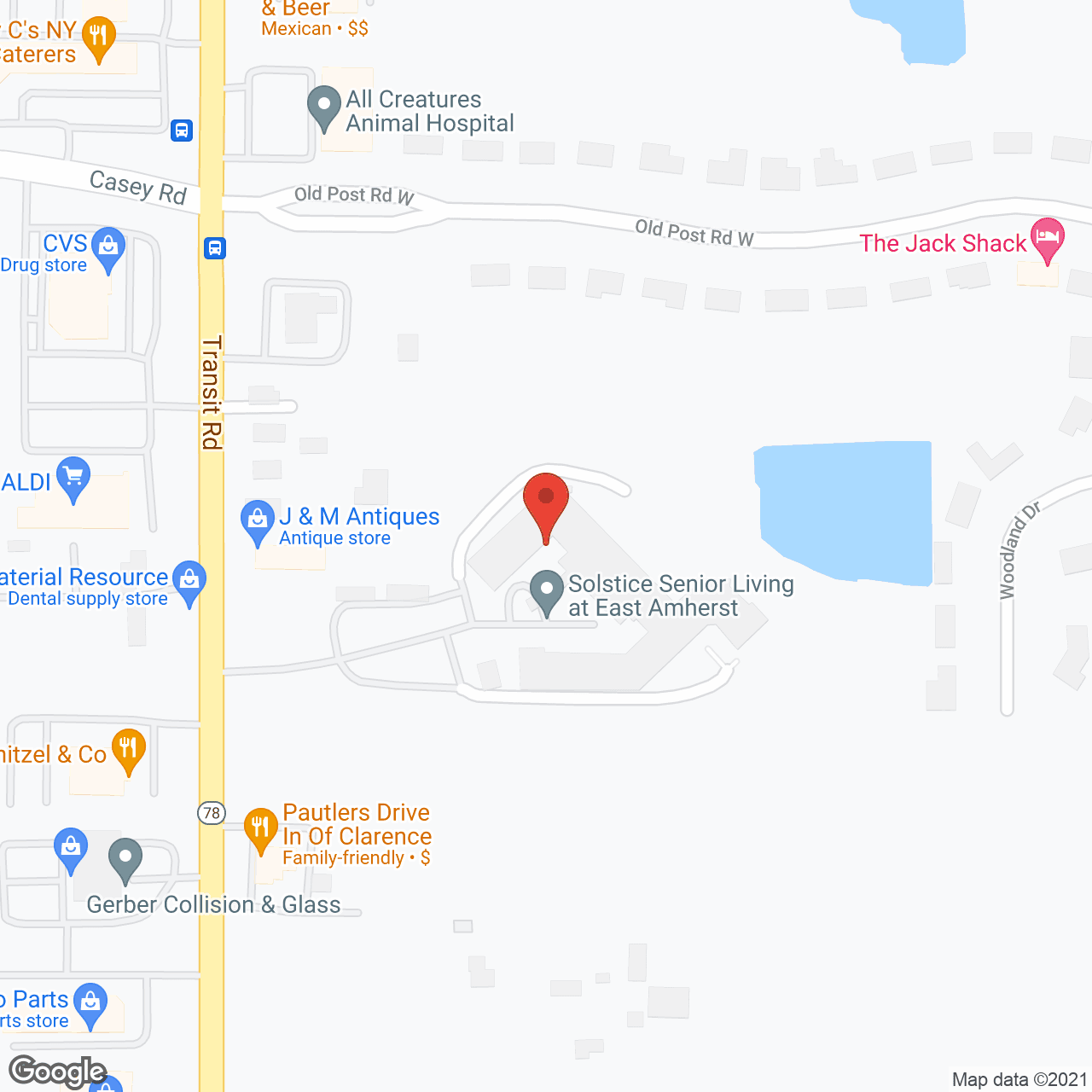 Solstice Senior Living at East Amherst in google map
