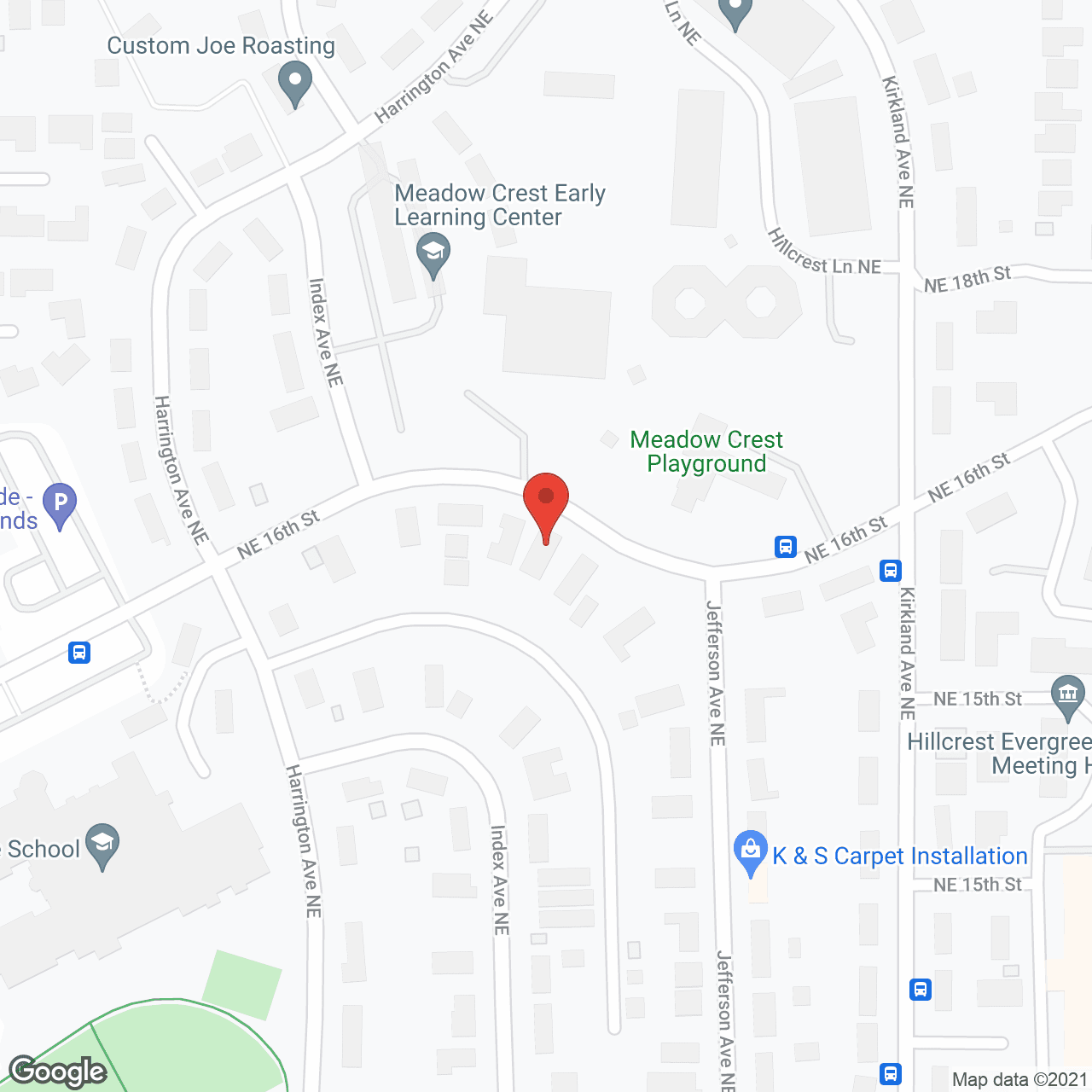 Meadow Crest Senior Home in google map