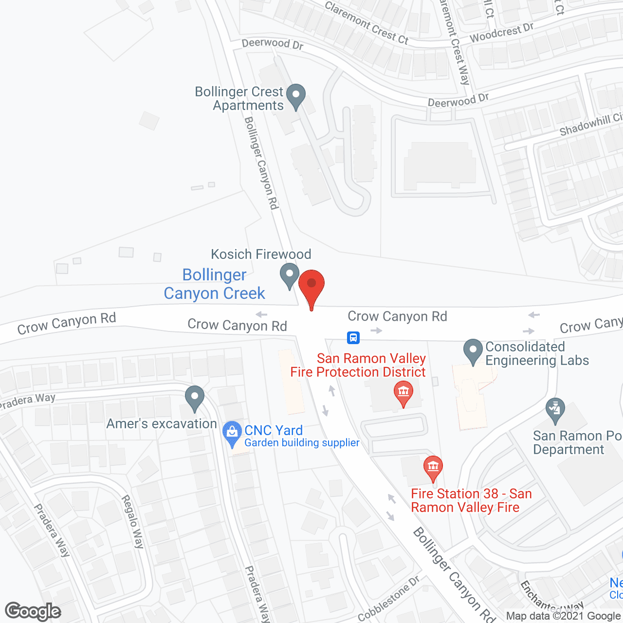 Brookdale San Ramon in google map