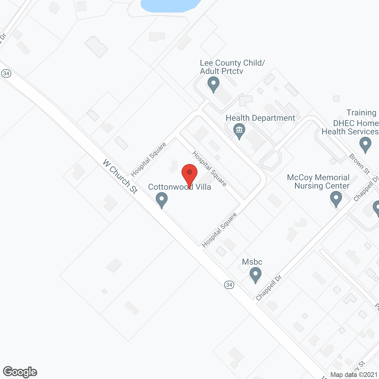 Cottonwood Villas in google map
