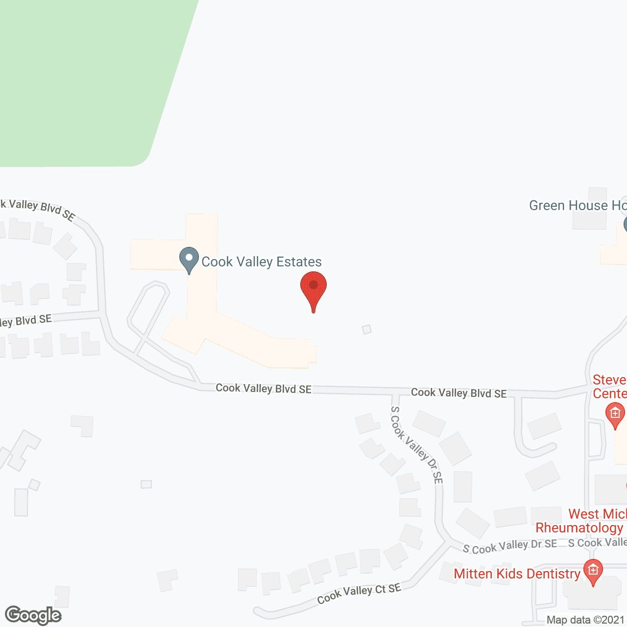 Cook Valley Estates in google map