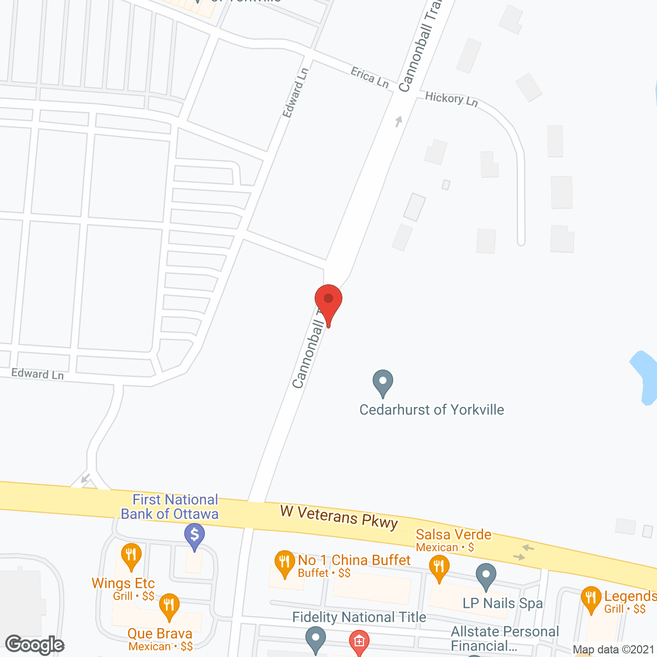 Cedarhurst of Yorkville in google map