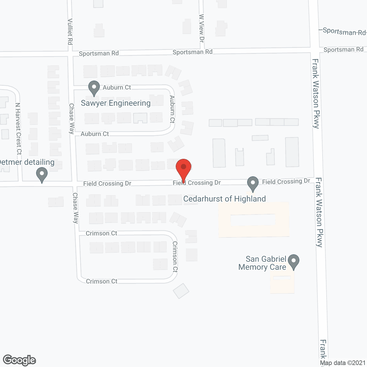 Cedarhurst of Highland in google map