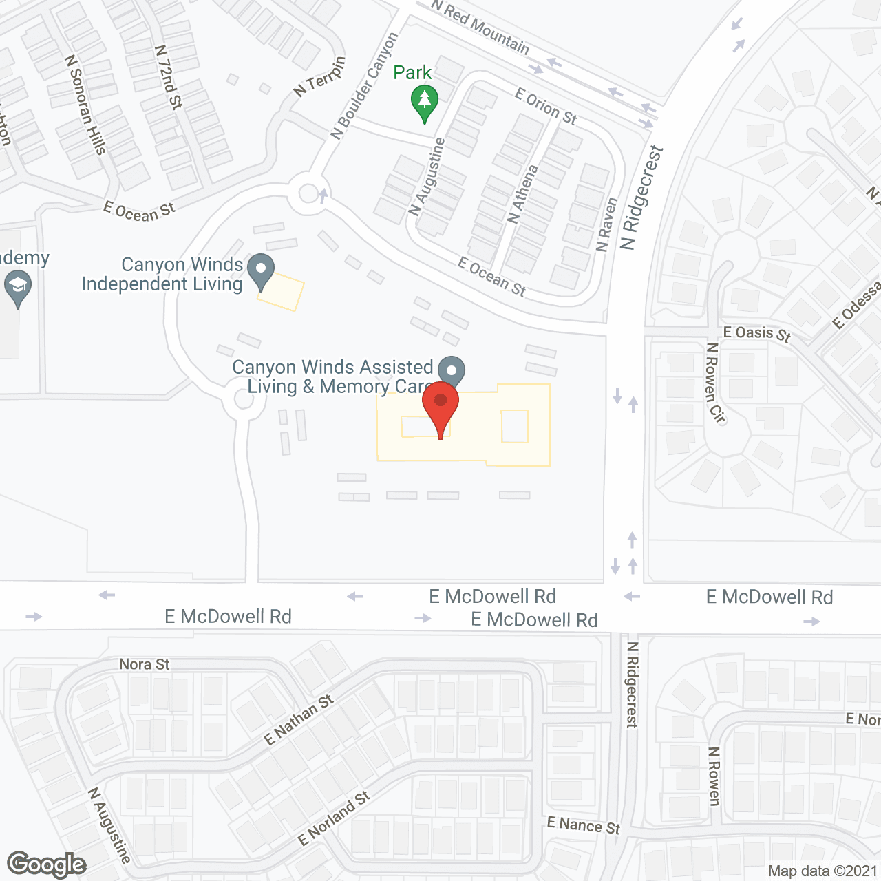 Canyon Winds Assisted Living  and Memory Care in google map