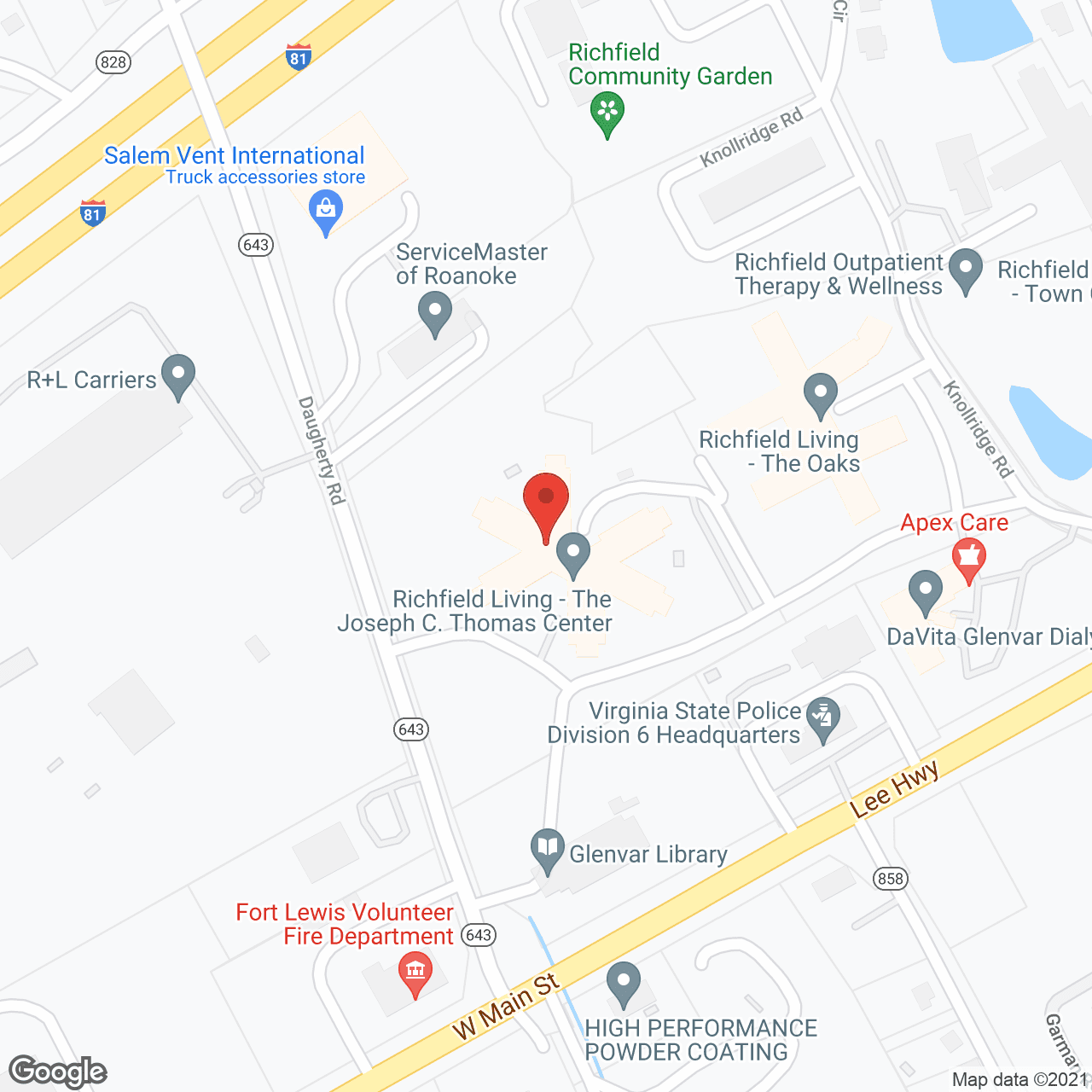 Joseph C. Thomas Center in google map