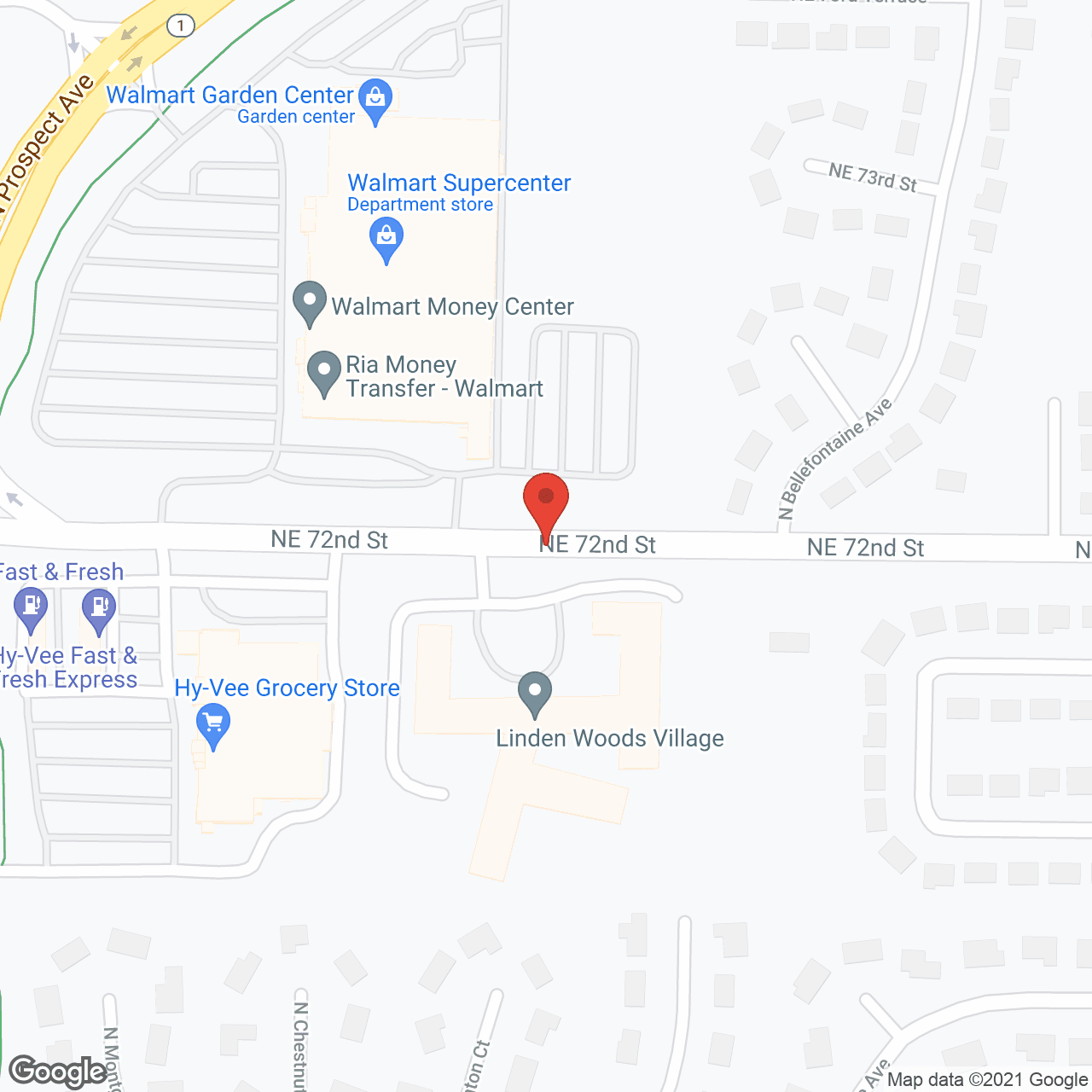 Linden Woods Village in google map