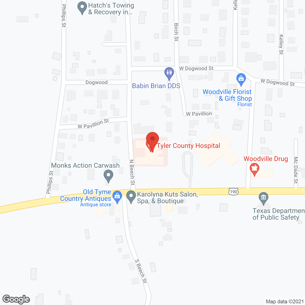 Woodville Convalescent Center in google map