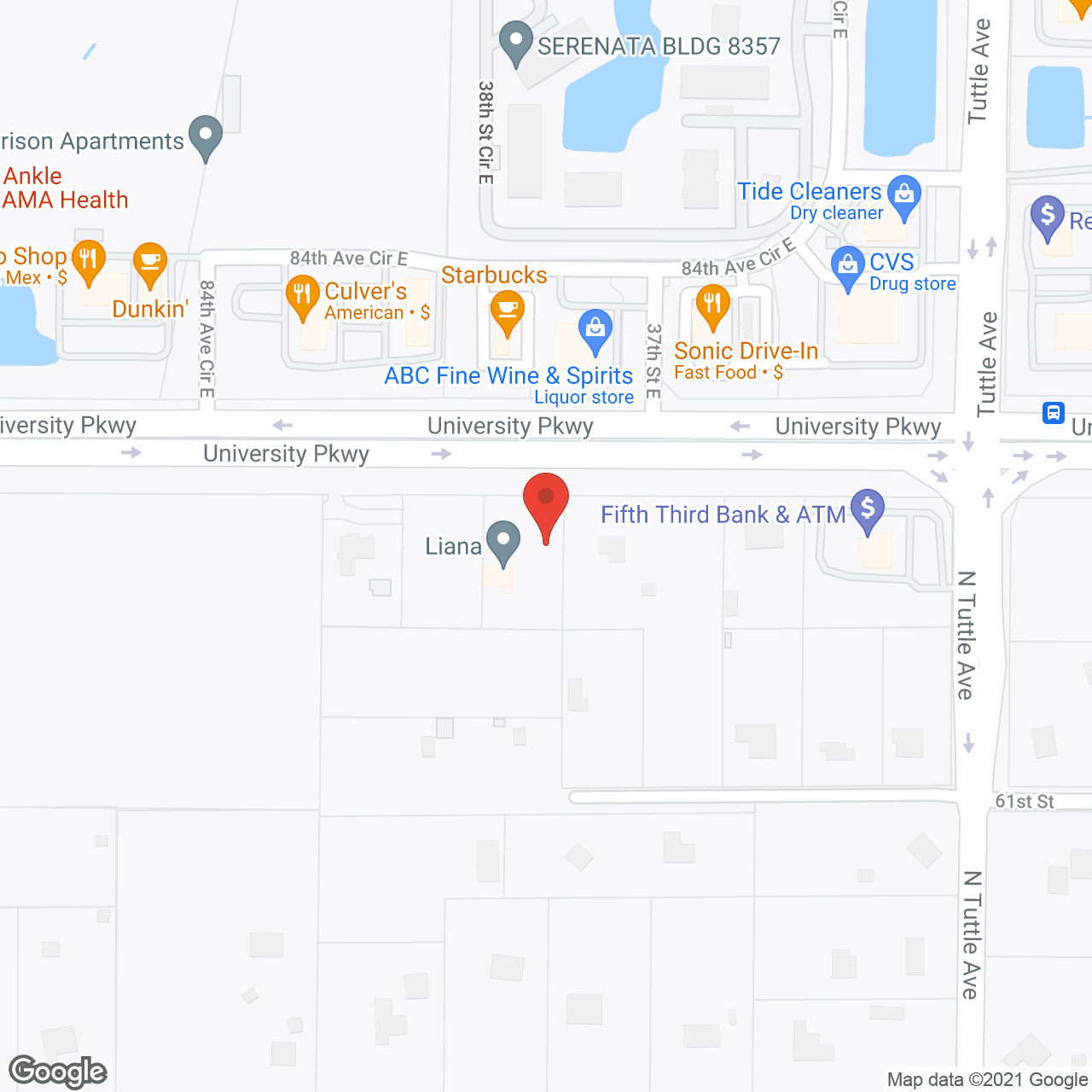 Liana of North Sarasota in google map