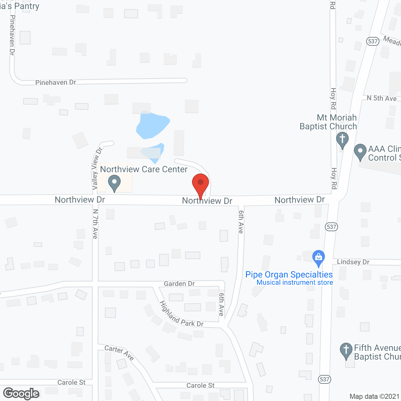 Northview Care Center in google map