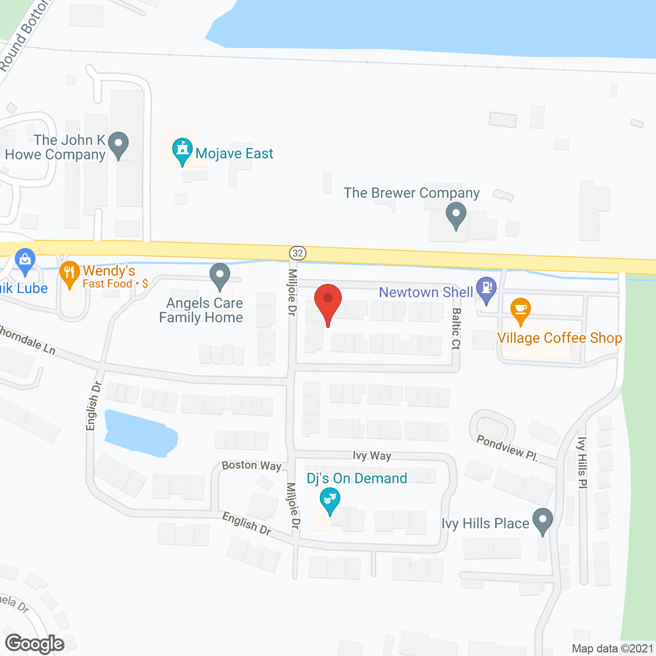 Optimized Senior Living Newtown in google map