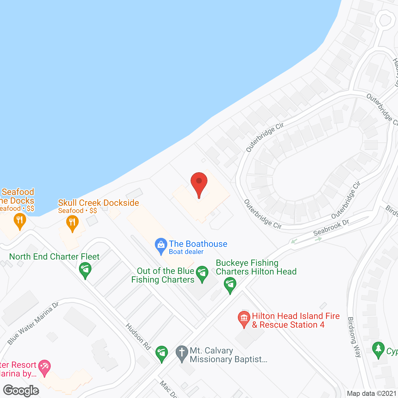The Villas at The Bayshore on Hilton Head in google map