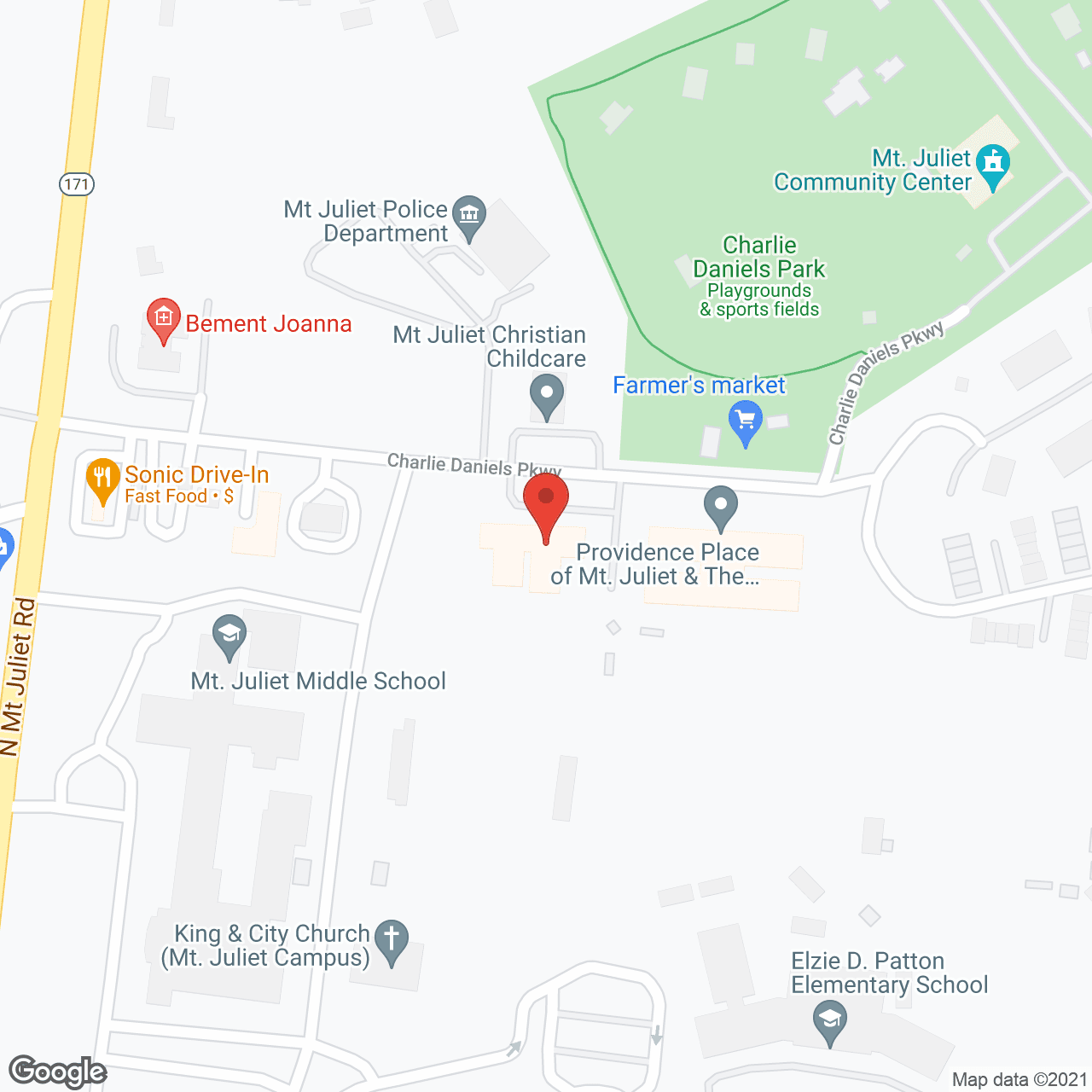 The Gardens at Providence Place in google map