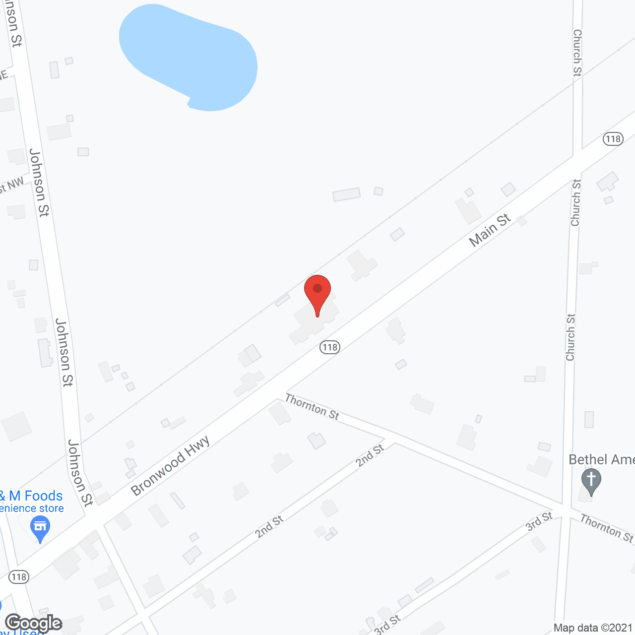 Seymour Southern Comforts in google map