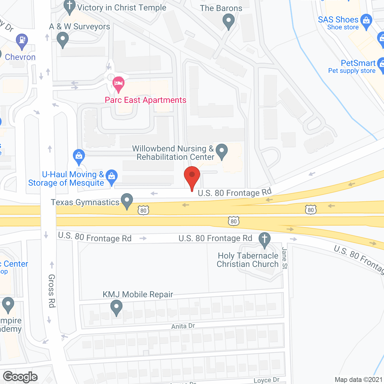 Willow Bend Nursing and Rehabilitation in google map