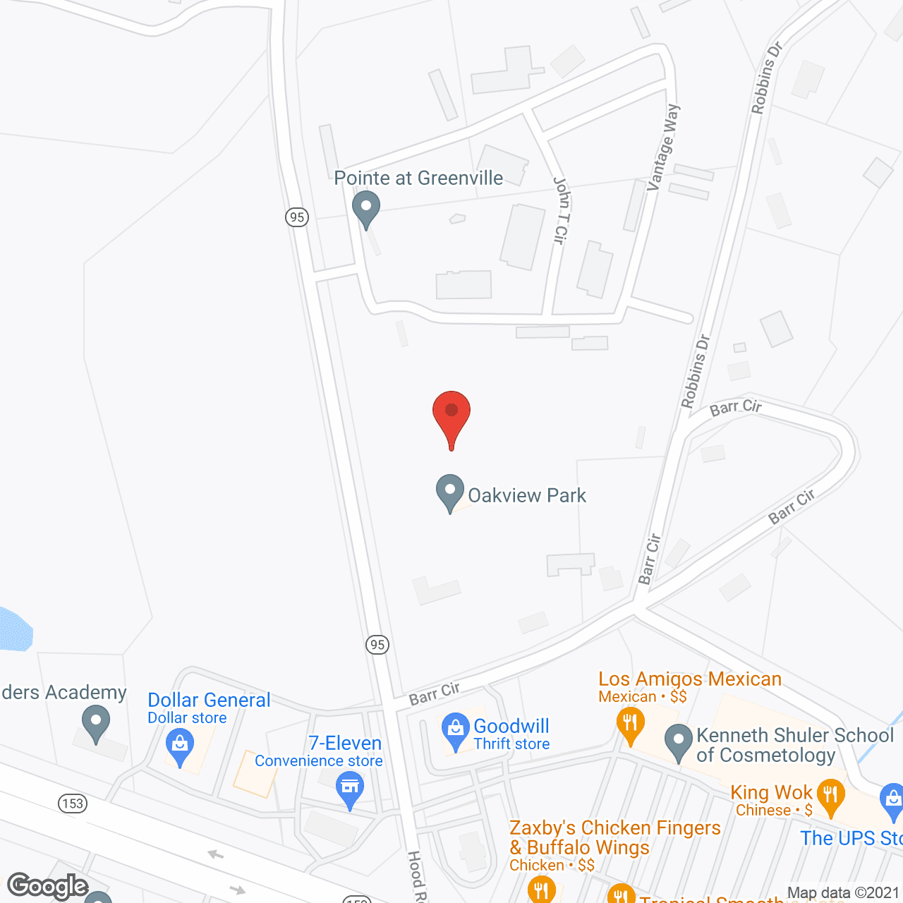 Oakview Park in google map