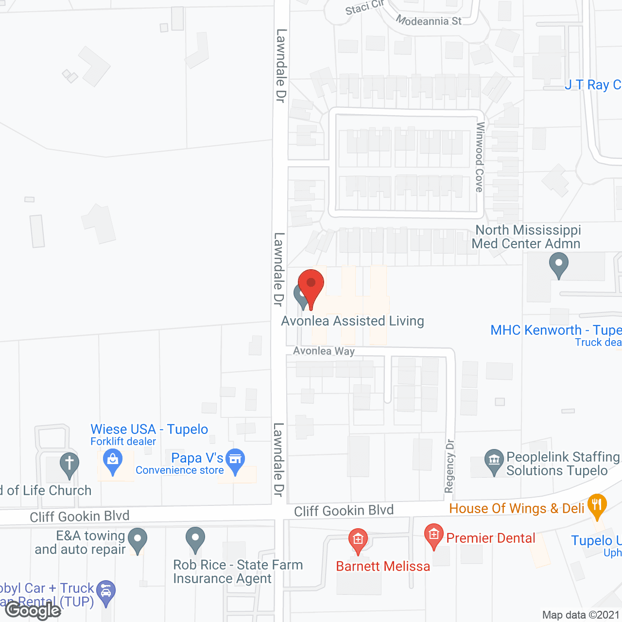 The Manor on Lawndale in google map