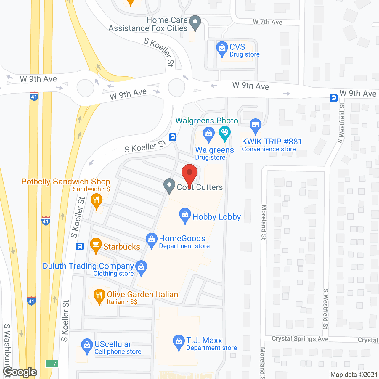 Home Care Assistance Fox Cities in google map