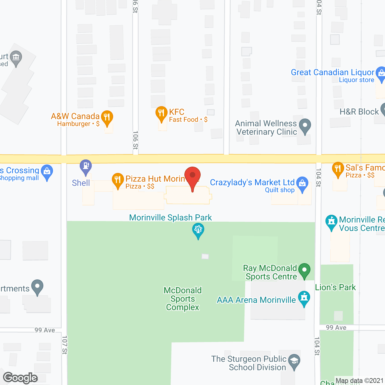 100 Block West in google map