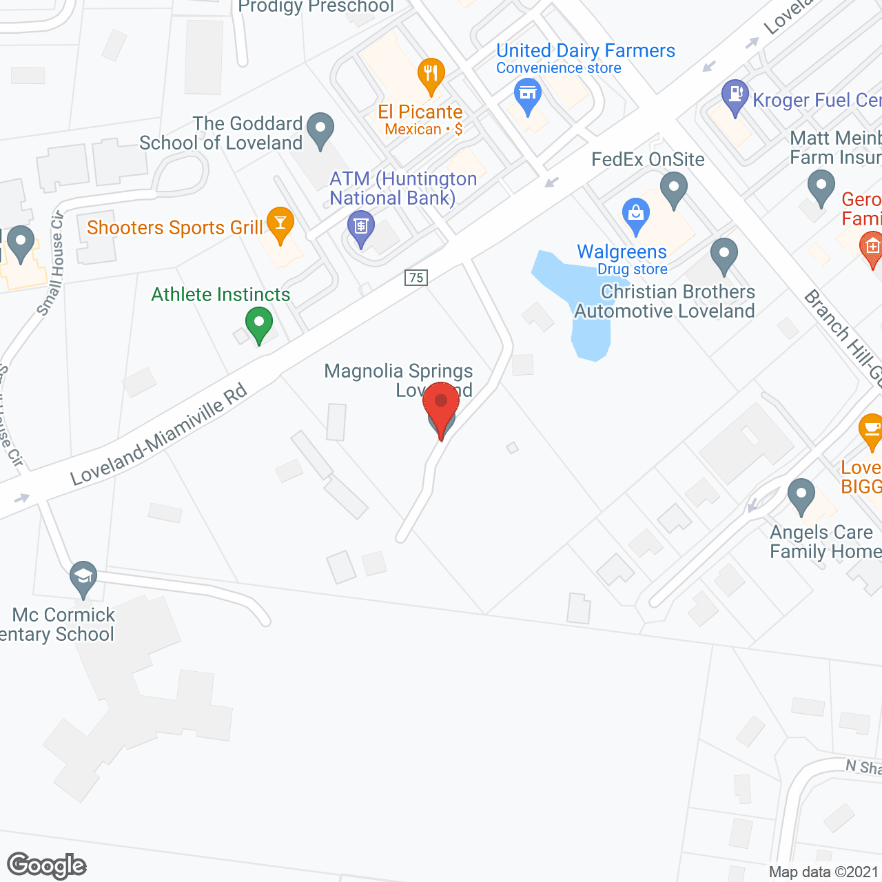 Magnolia Springs Loveland in google map