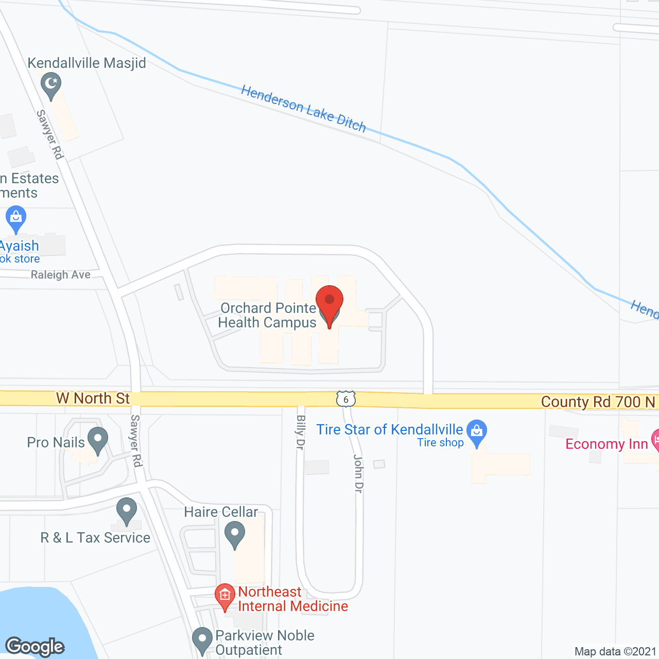 Orchard Pointe Health Campus in google map