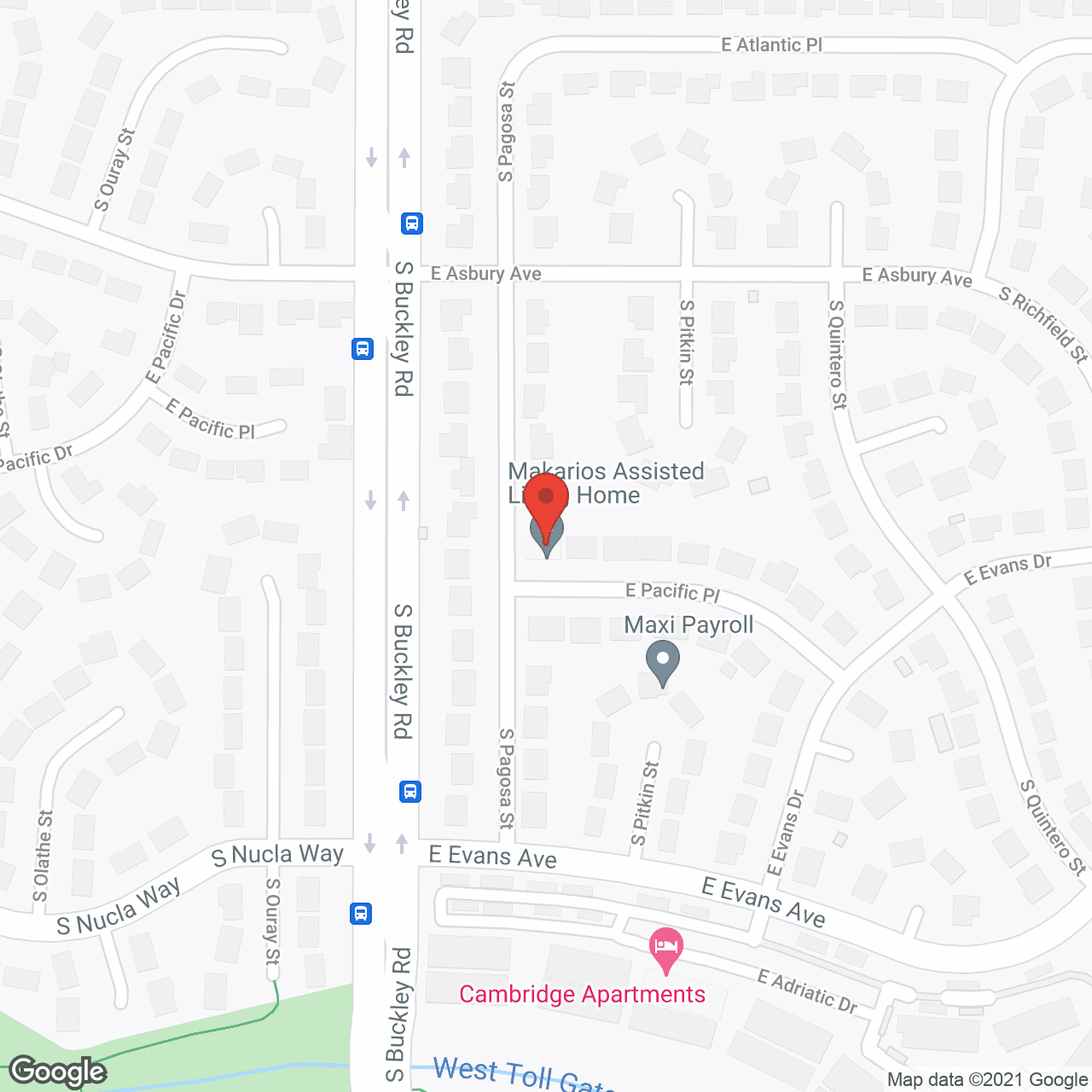 AURORA MAKARIOS ASSISTED LIVING in google map