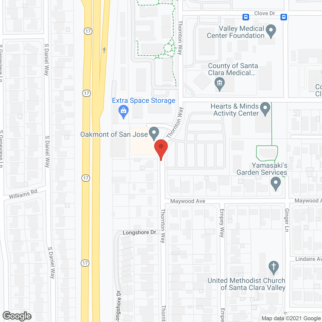 Oakmont of San Jose in google map