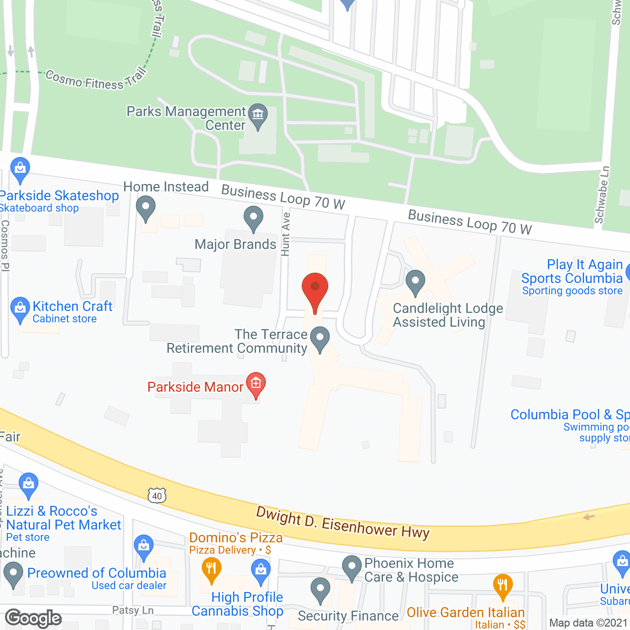 Terrace Retirement Apartments in google map
