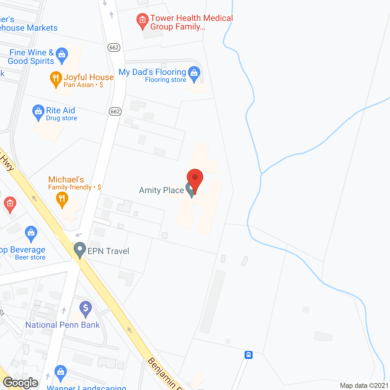 Amity Place in google map
