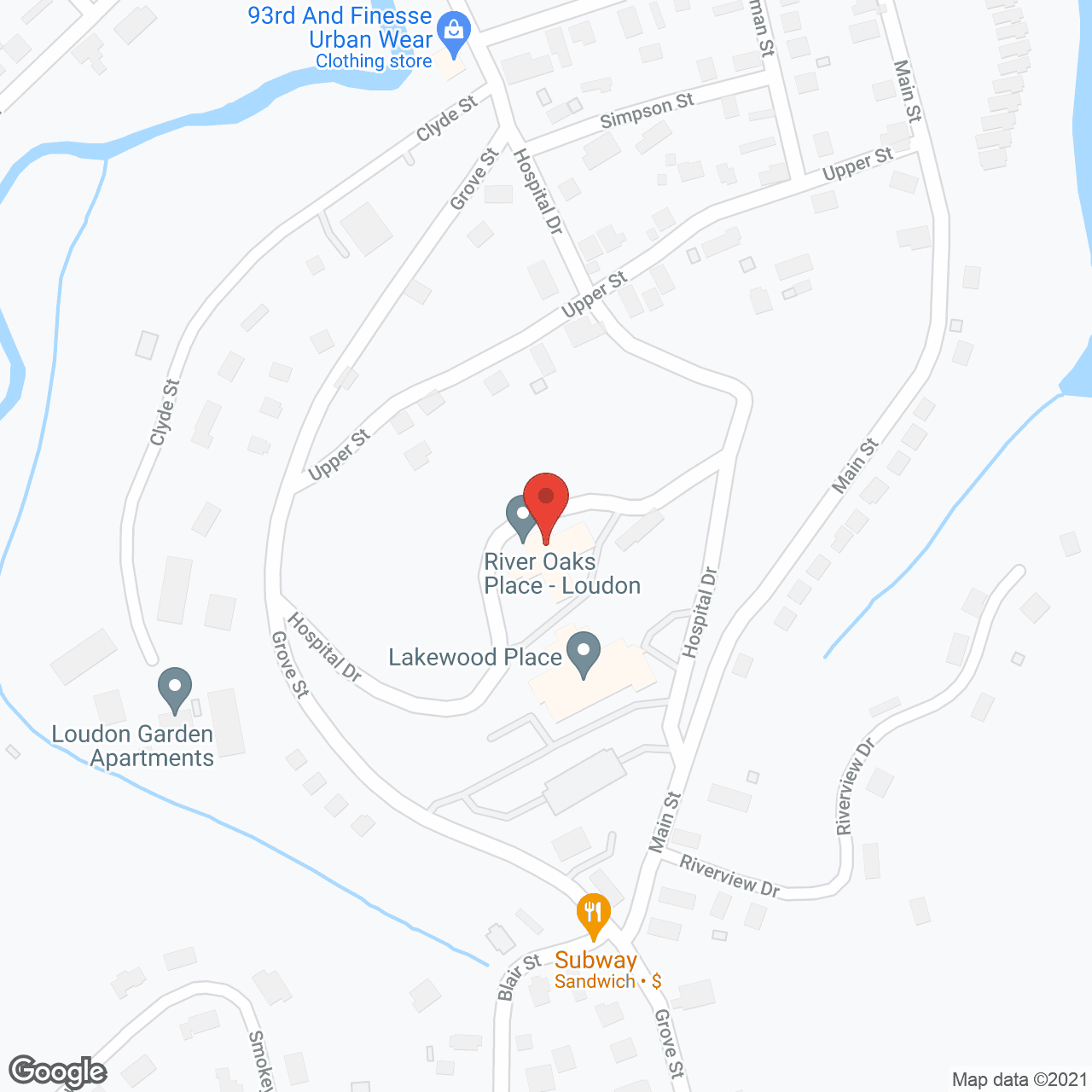 River Oaks Place - Loudon in google map