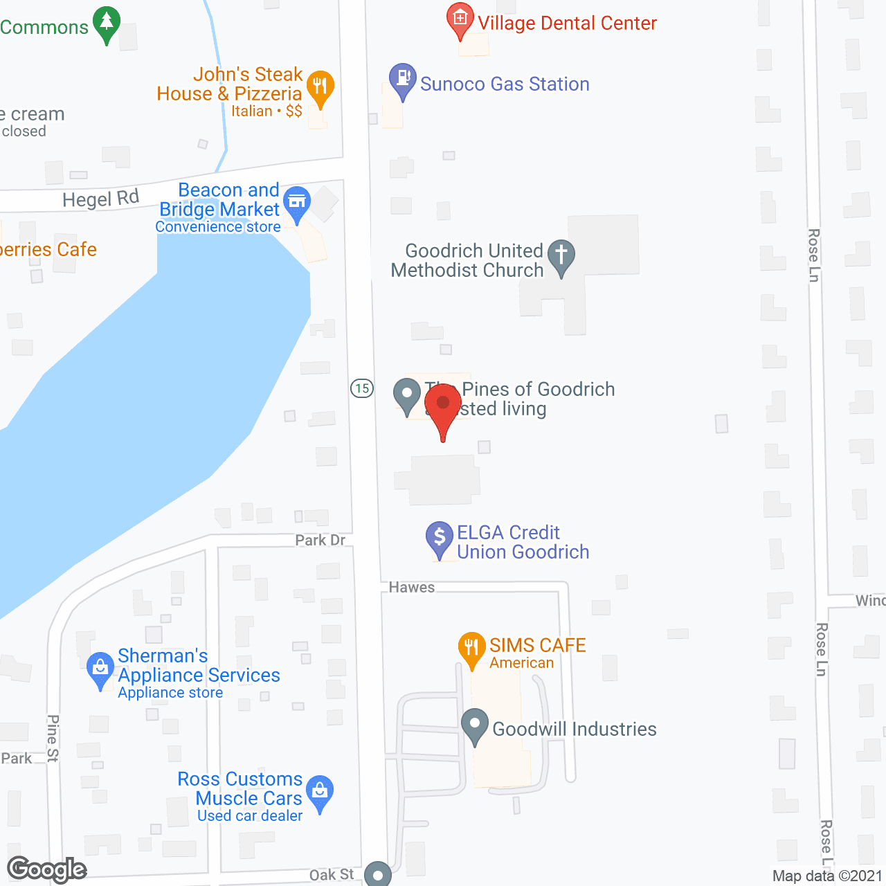 The Pines of Goodrich Assisted Living and Memory Care in google map