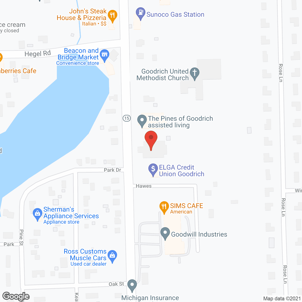 The Pines of Goodrich Memory Care in google map