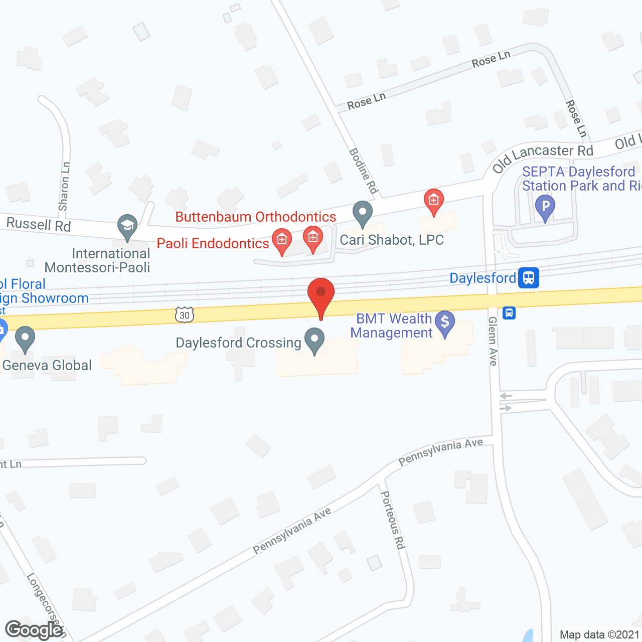 Daylesford Crossing in google map