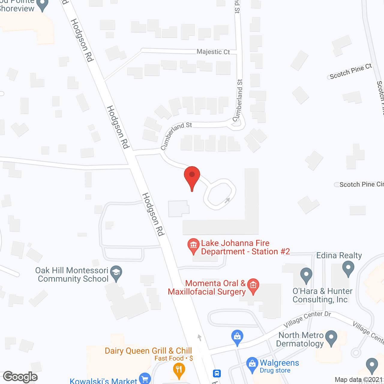 Shoreview Senior Living in google map