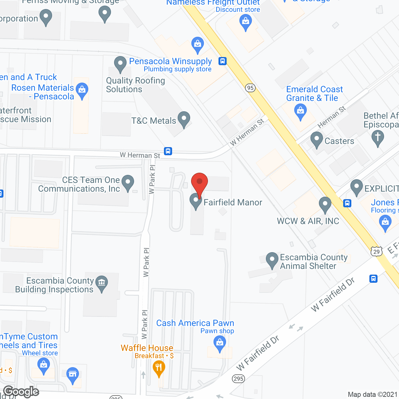 Fairfield Manor in google map