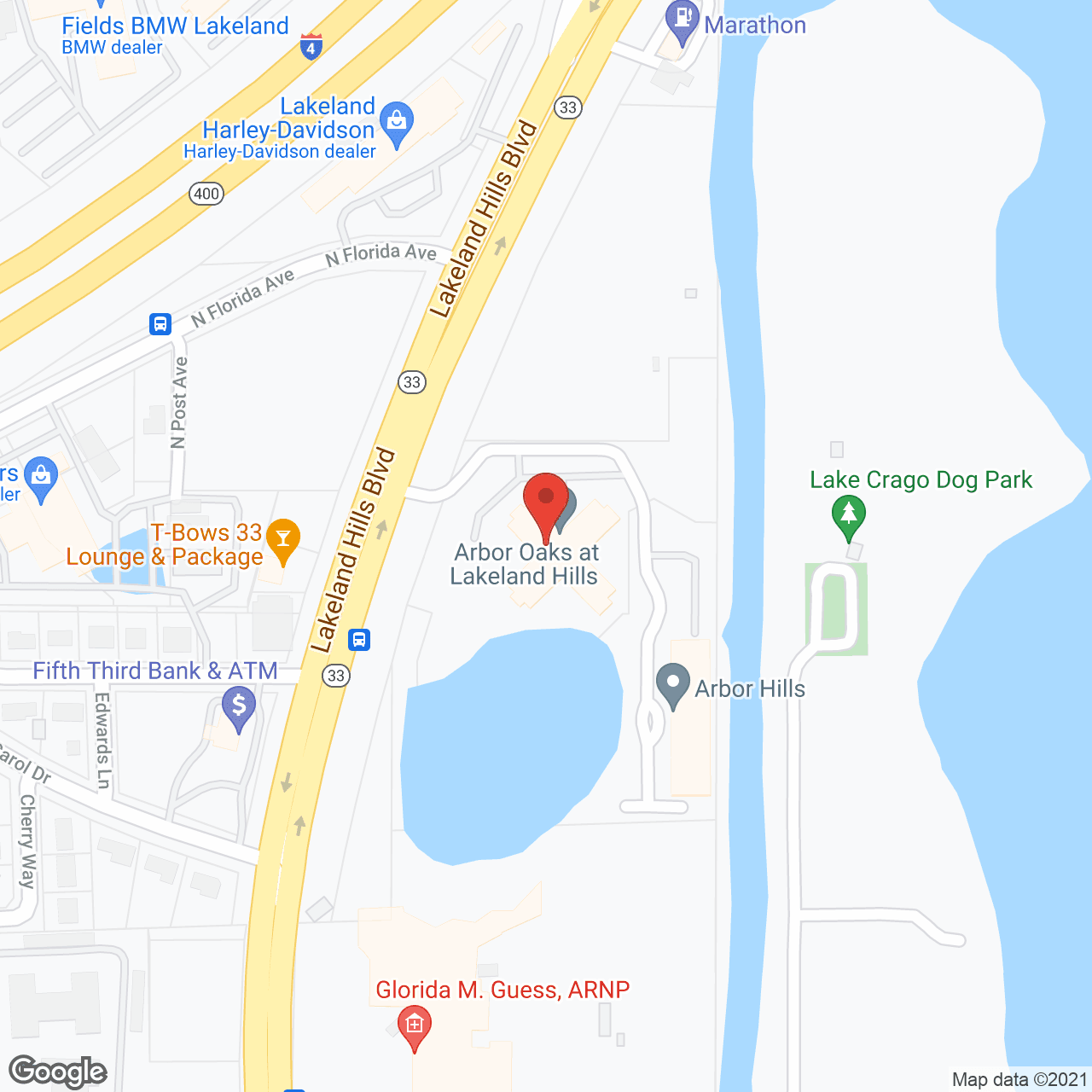 Arbor Oaks at Lakeland Hills in google map