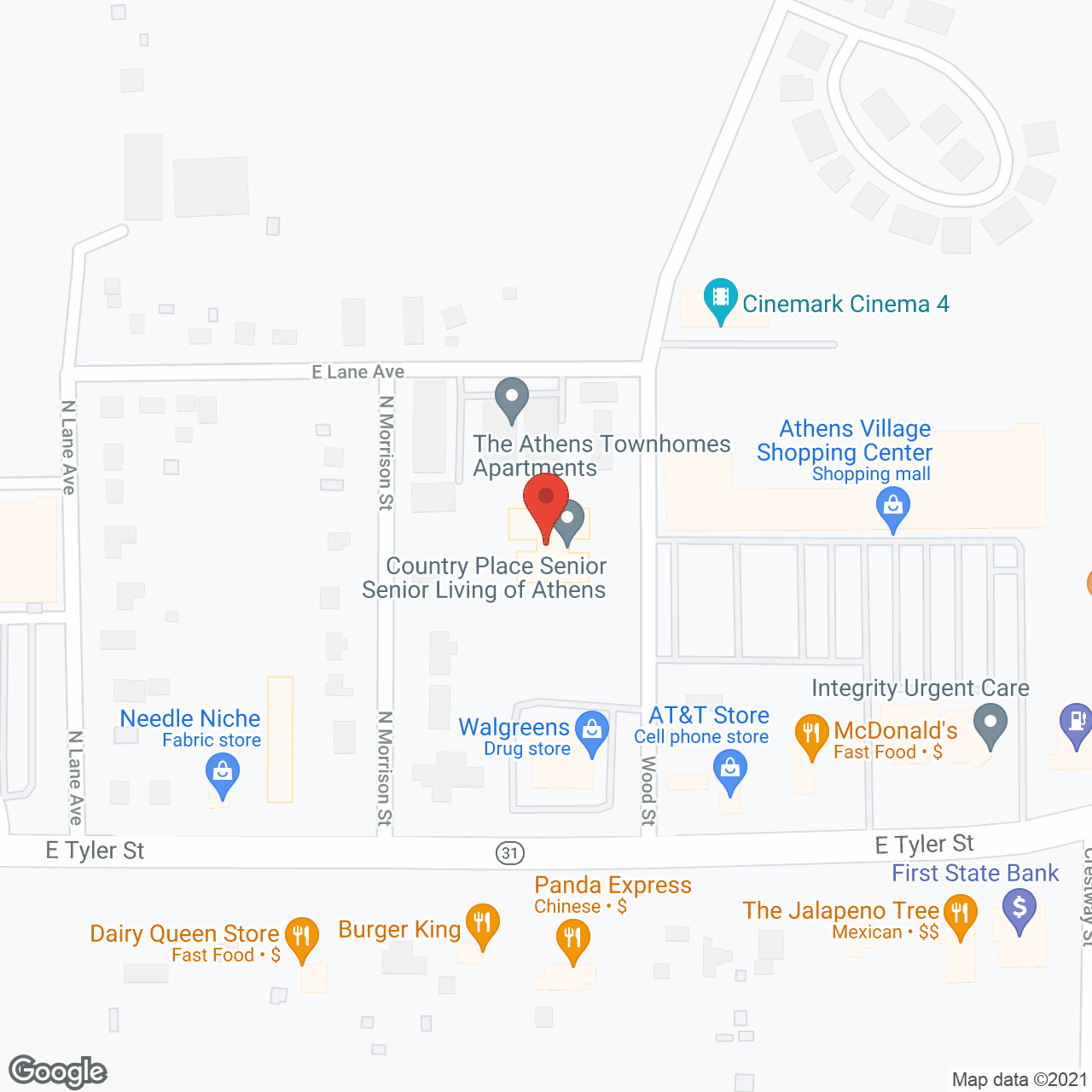 Country Place Senior Living of Athens in google map