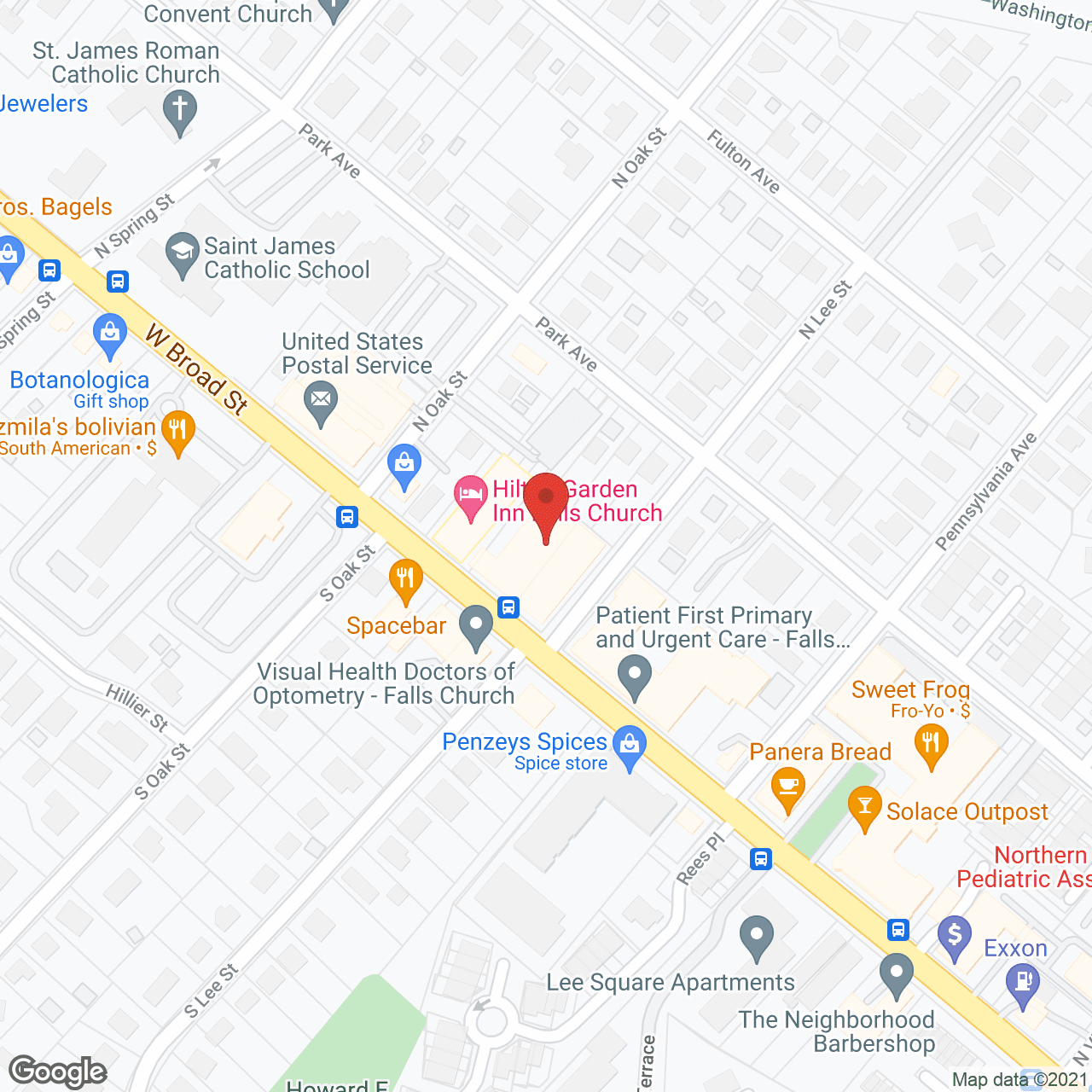 The Kensington of Falls Church in google map