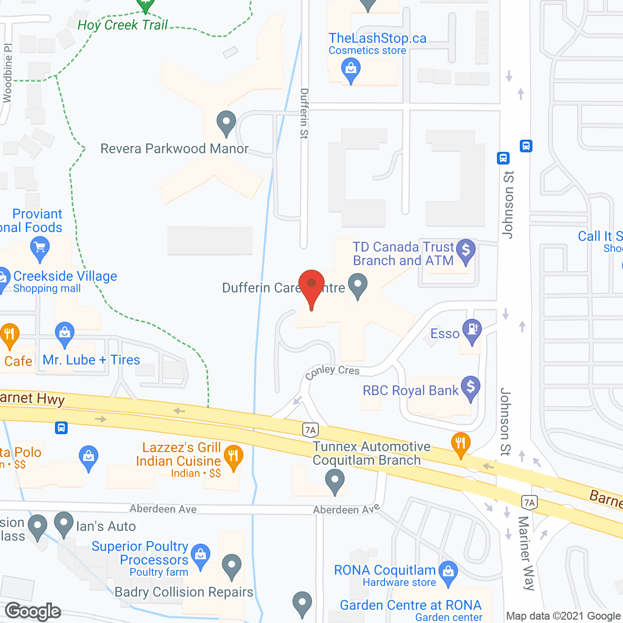 Dufferin Care Center in google map