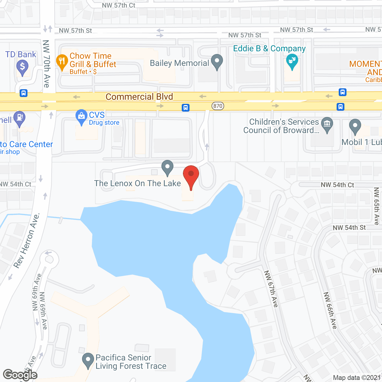 The Lenox on the Lake in google map