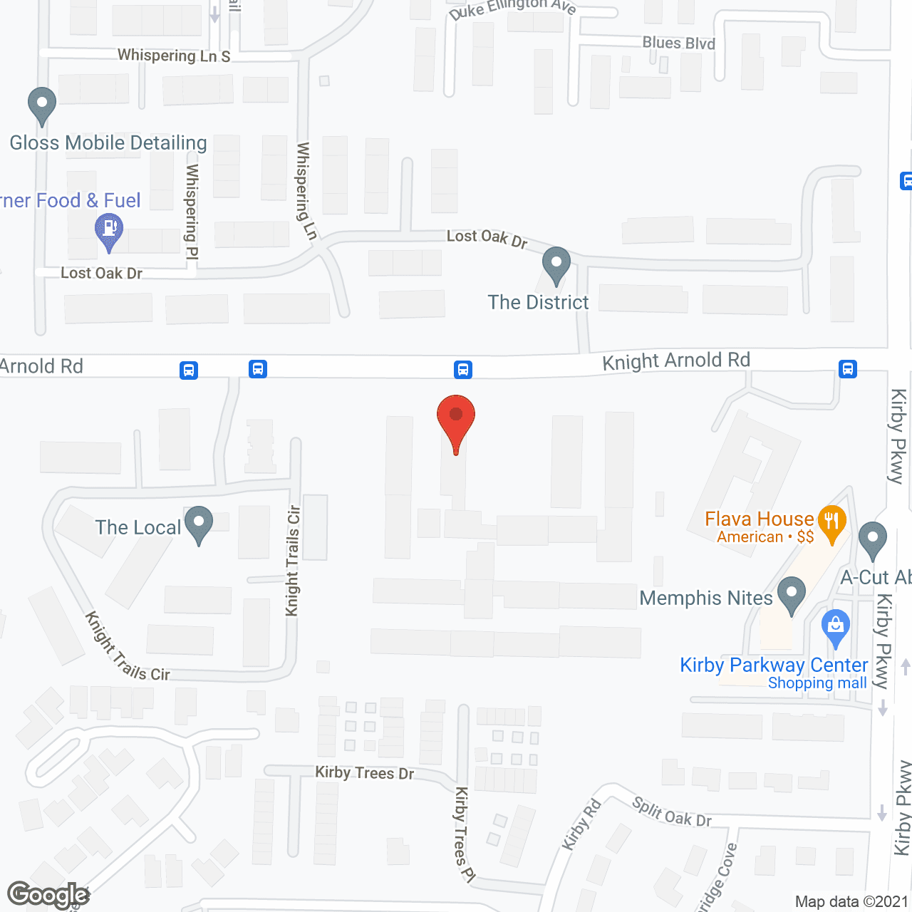Grand Court Memphis in google map