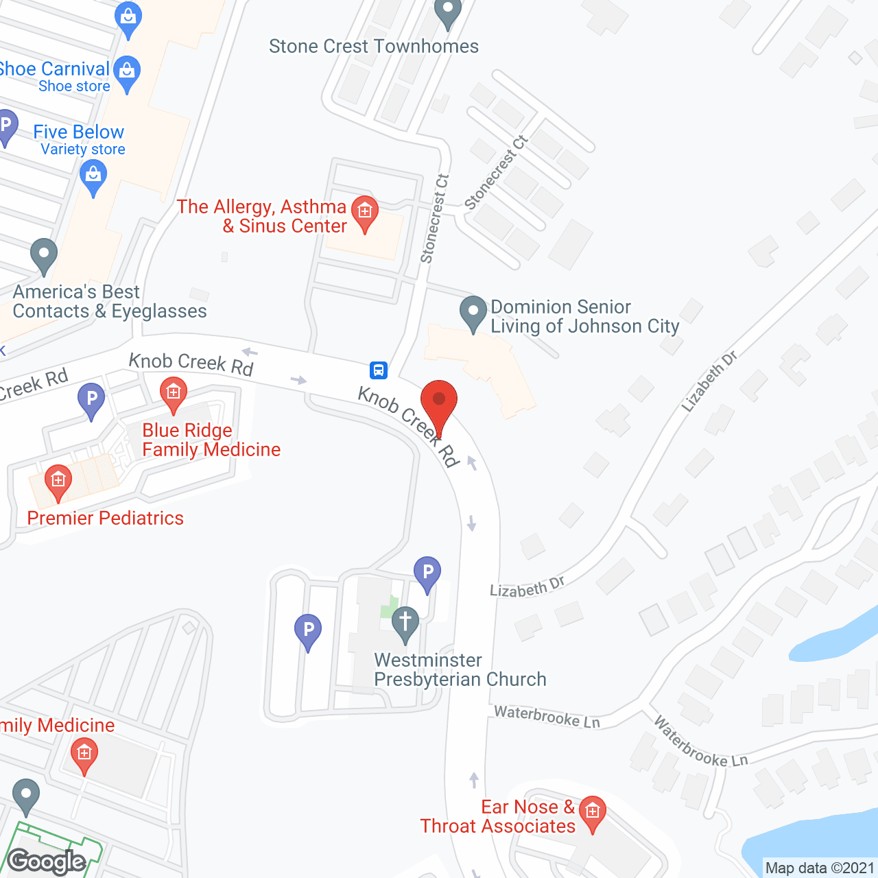 Dominion Senior Living of Johnson City in google map