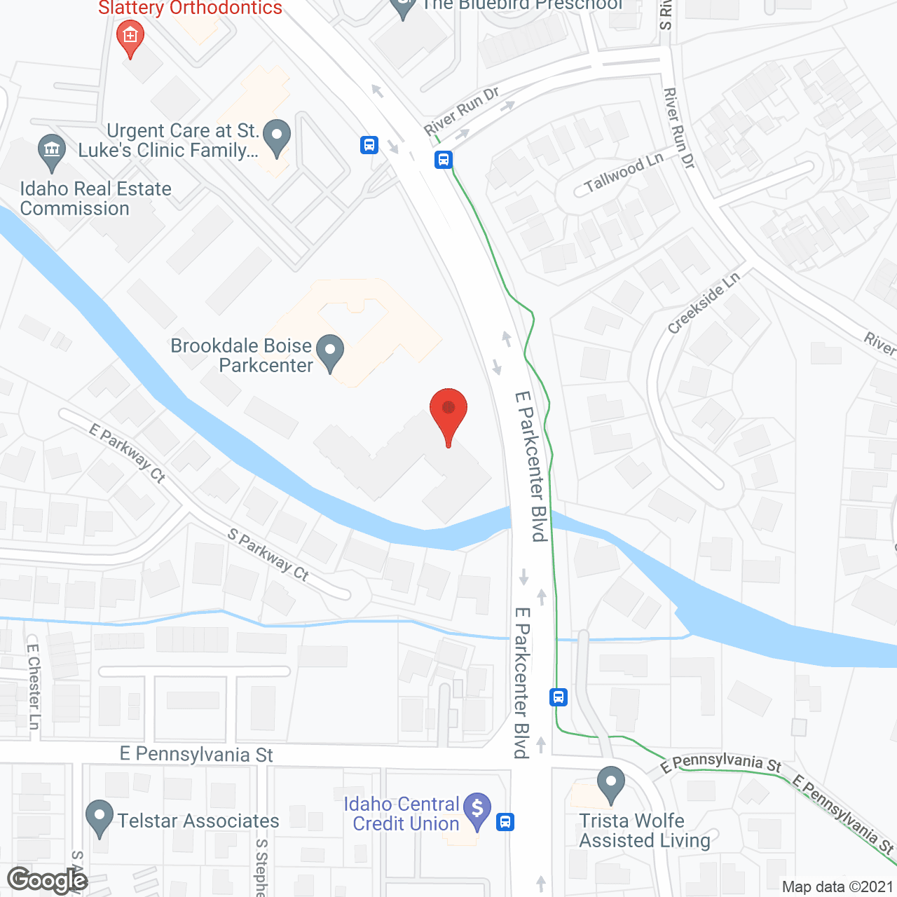 Brookdale Boise Parkcenter IL in google map