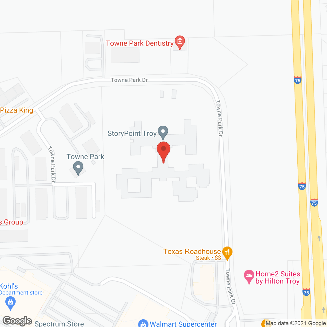 StoryPoint Troy in google map