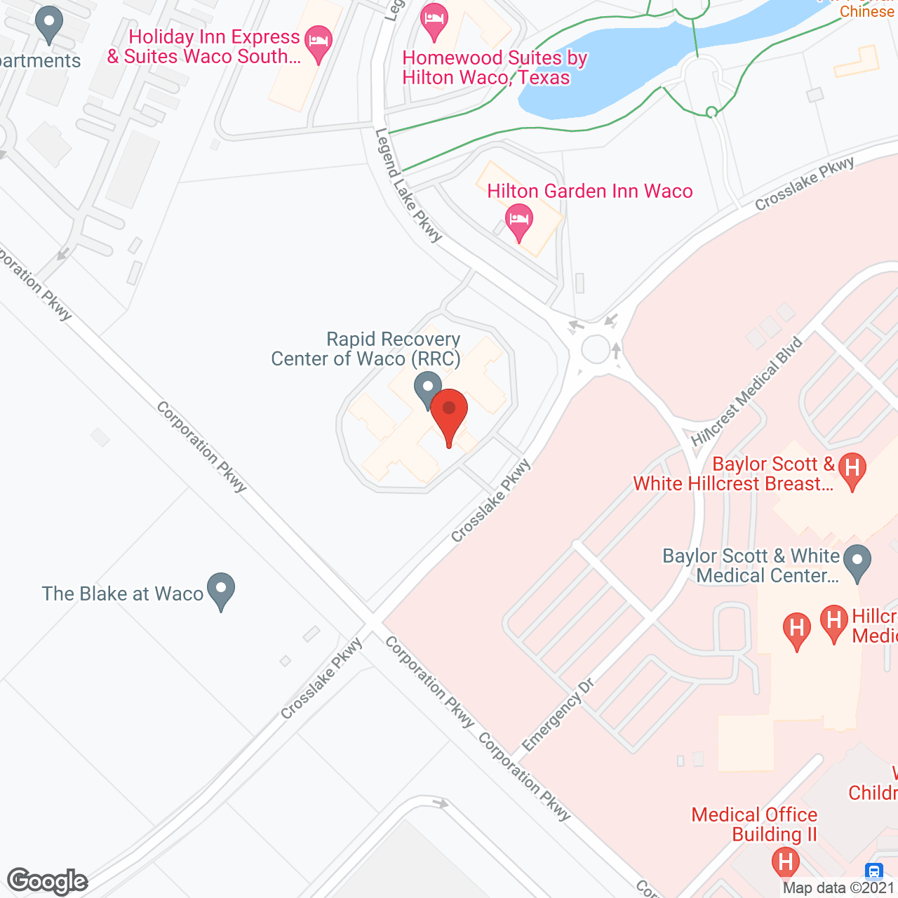 Rapid Recovery Center of Waco in google map