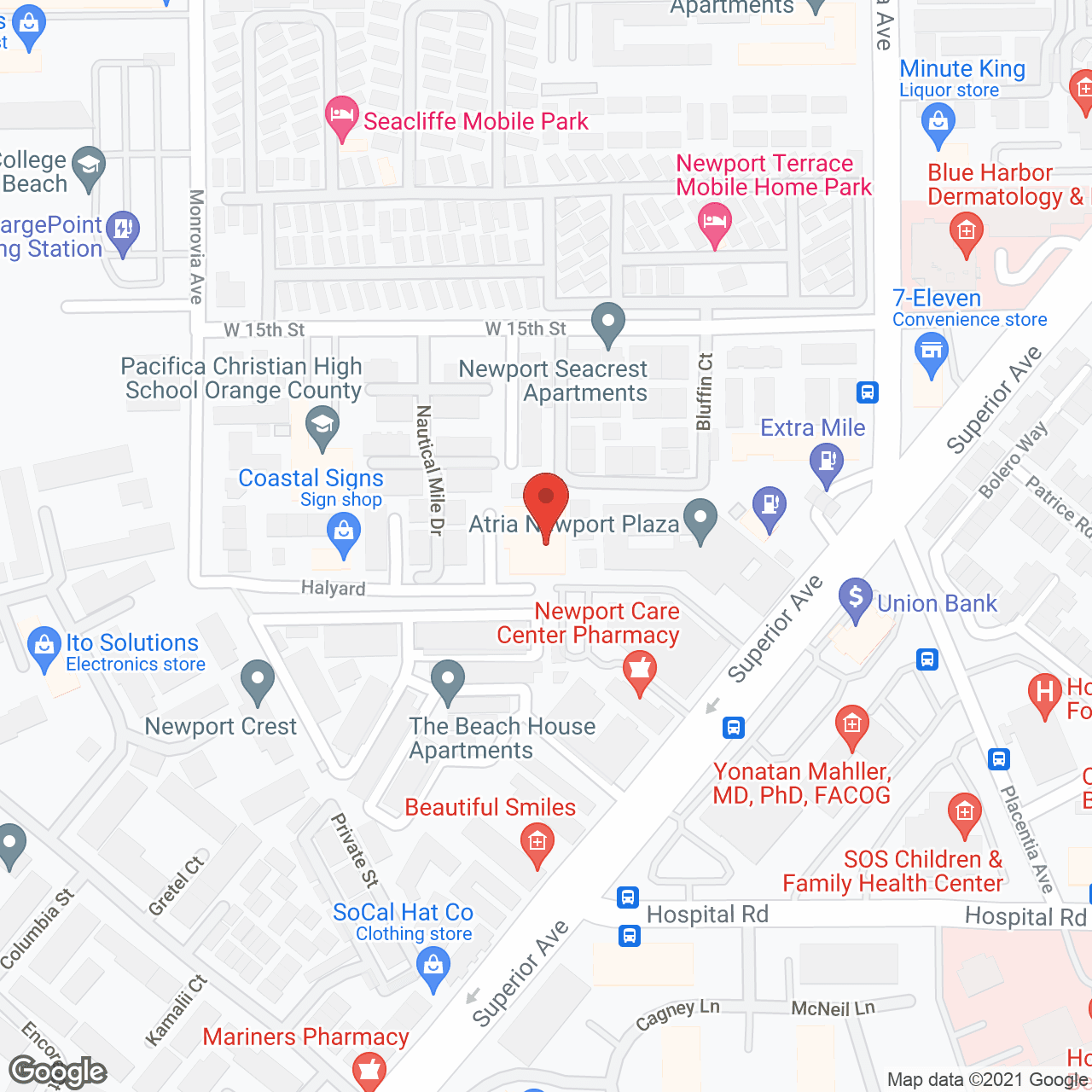 Newport Beach Memory Care in google map