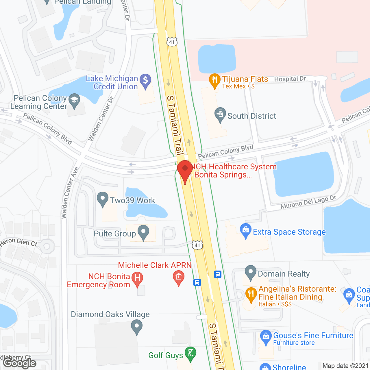 Diamond Oaks Village in google map