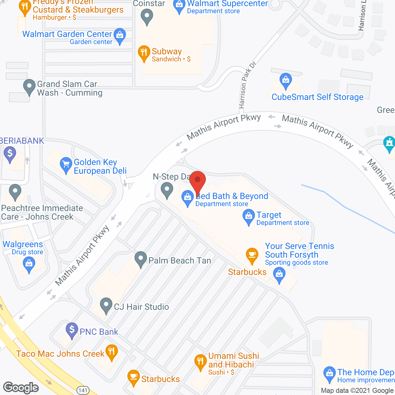 Celebration Village Forsyth in google map